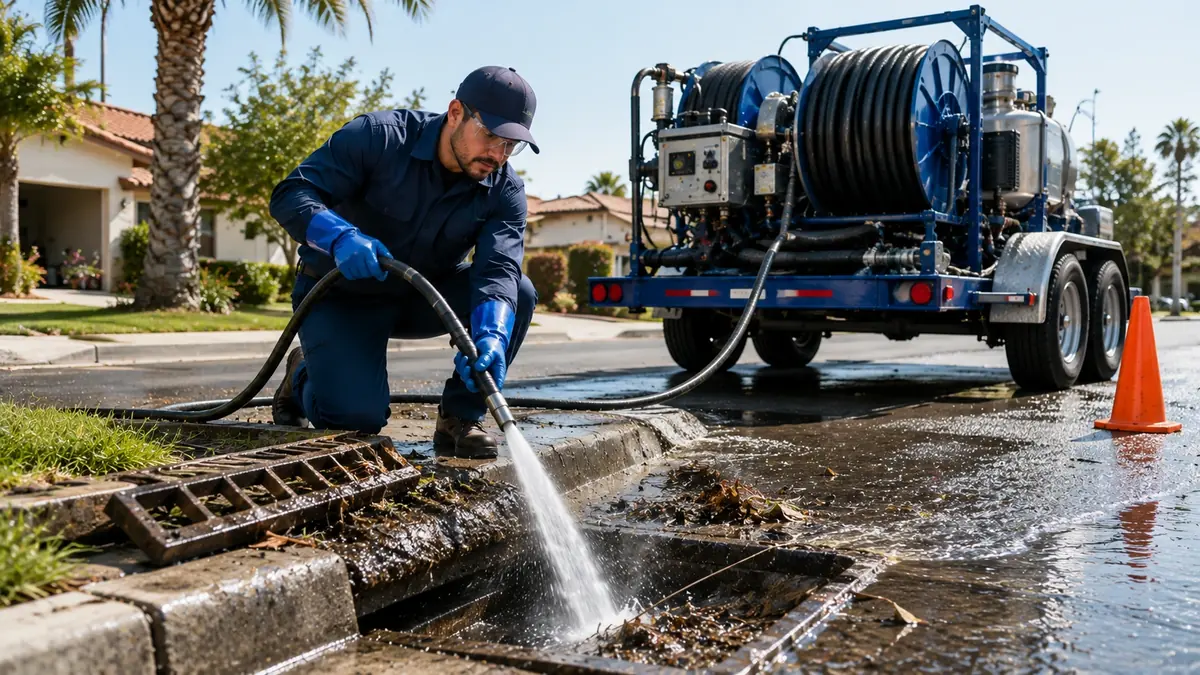Storm Drain Hydro Jet Cleaning in Montebello